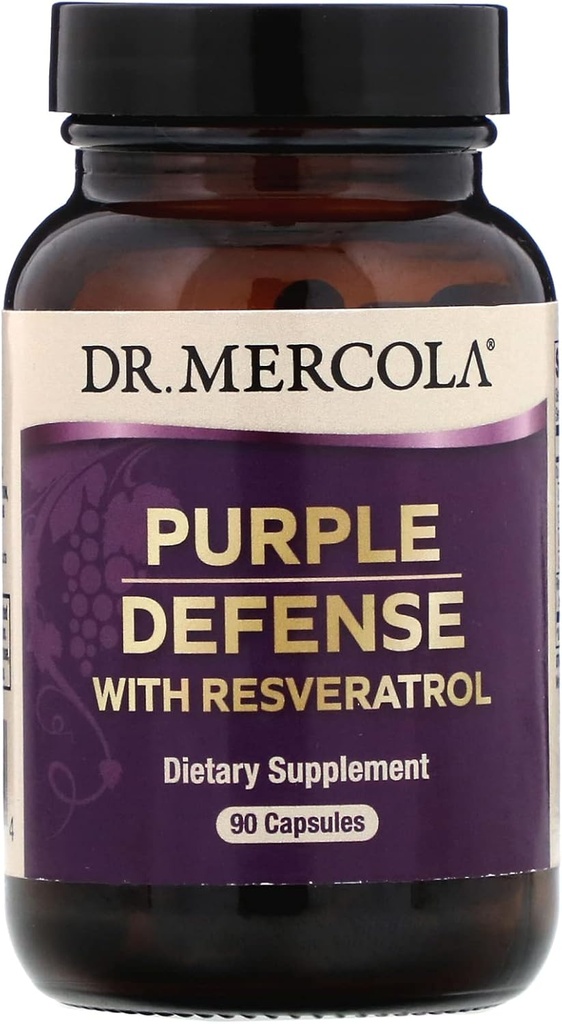 Dr Mercola, Défense pourpre avec resvératrol, 90 capsules