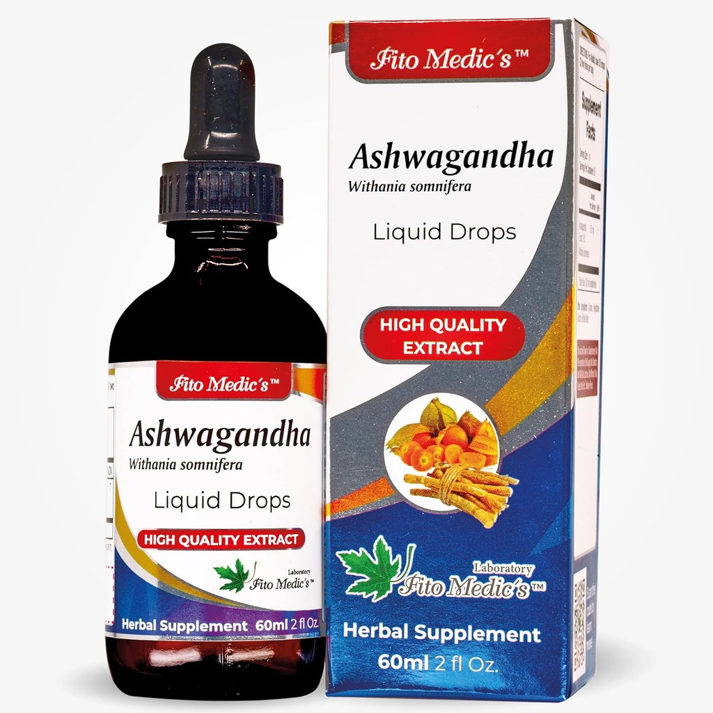 Lab - Ashwagandha Liquid, Natural Support for Stress Relief, Sleep Aid and Mood Enhancer.