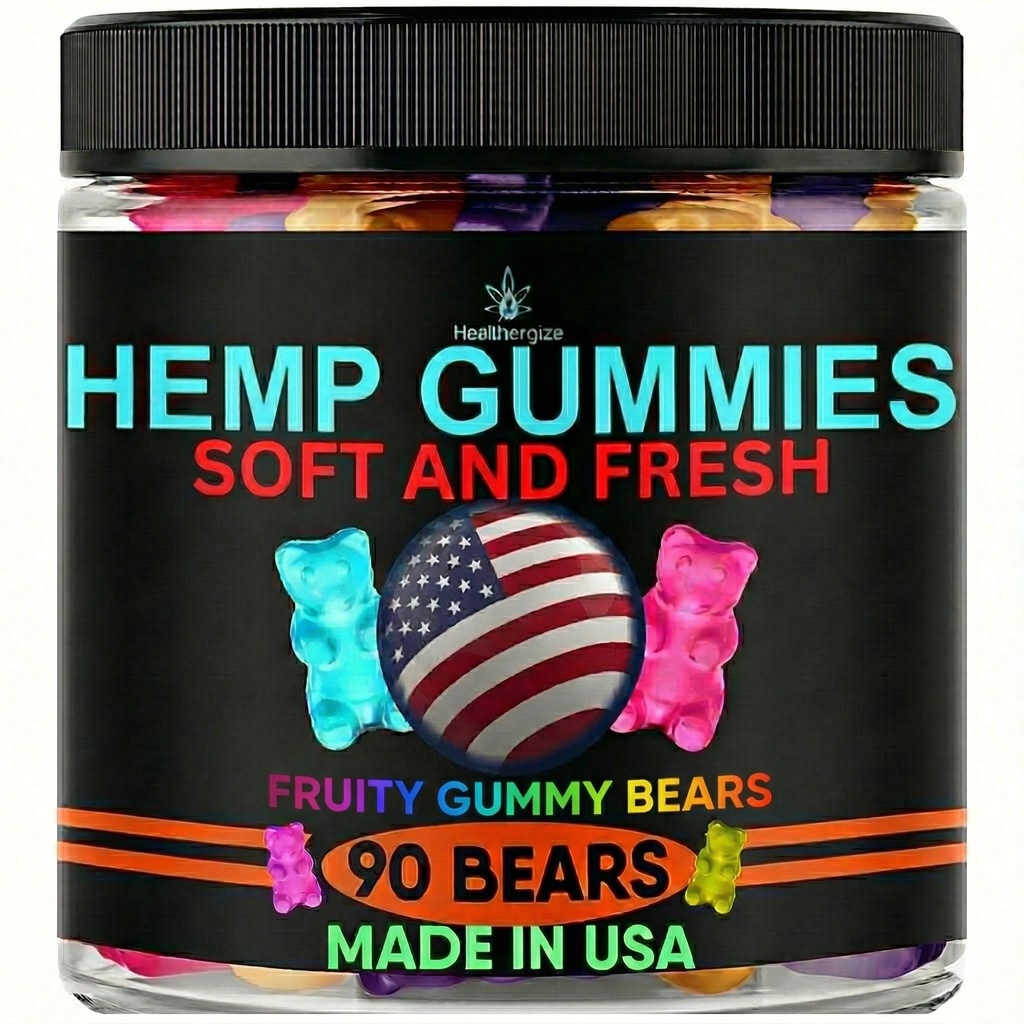 Hemp Gummies for Sleep-Support Calm Peace and Relaxation-Hemp Oil Gummy Bears Candy Edibles, Tasty Fruity Flavors-Made in USA-90 Ct.