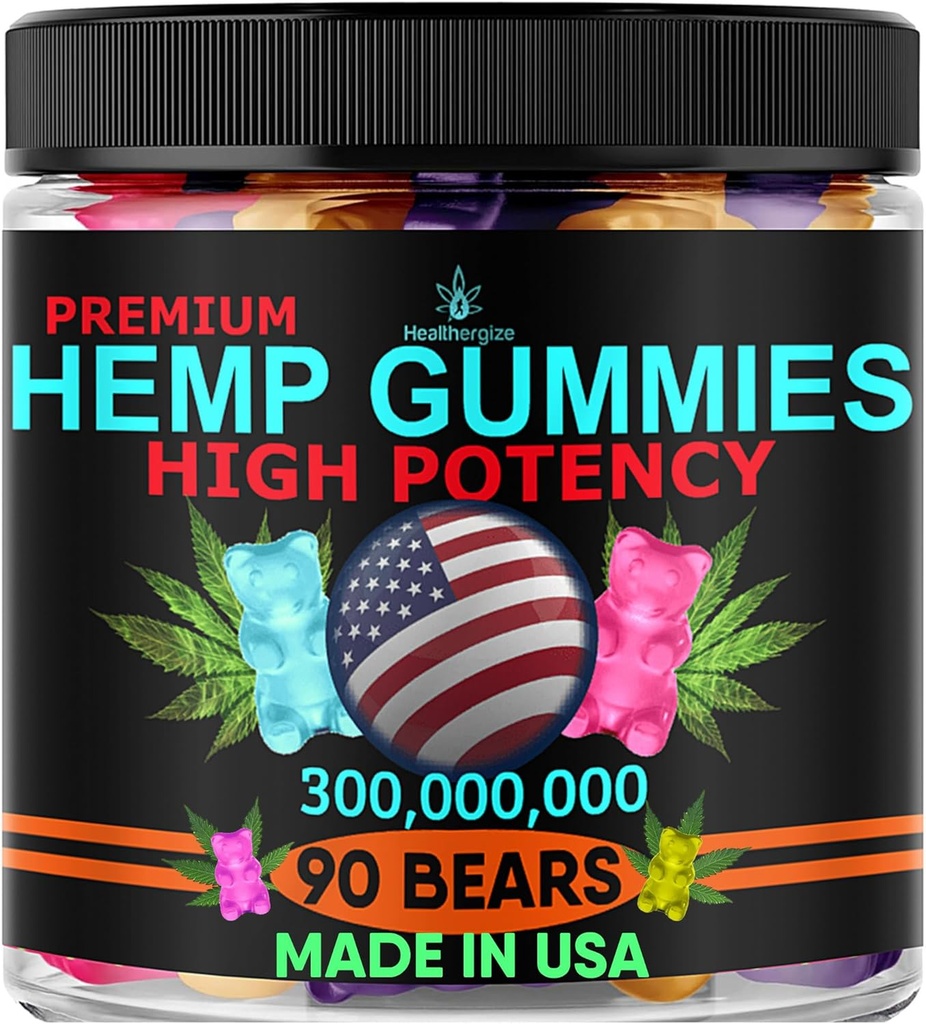 Hemp Gummy Edibles Calm Sleep-Support Peace and Relaxation-High Strength, Tasty Fruity Flavors-Made in USA