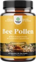 Pilules de pollen d'abeilles pour la croissance mammaire 60 Ct - Supplément de pollen d'abeille 1000mg Servir avec des vitamines B naturellement présentes Minéraux et enzymes - Supplément de soutien mammaire - Végétarien Non-OGM et sans gluten