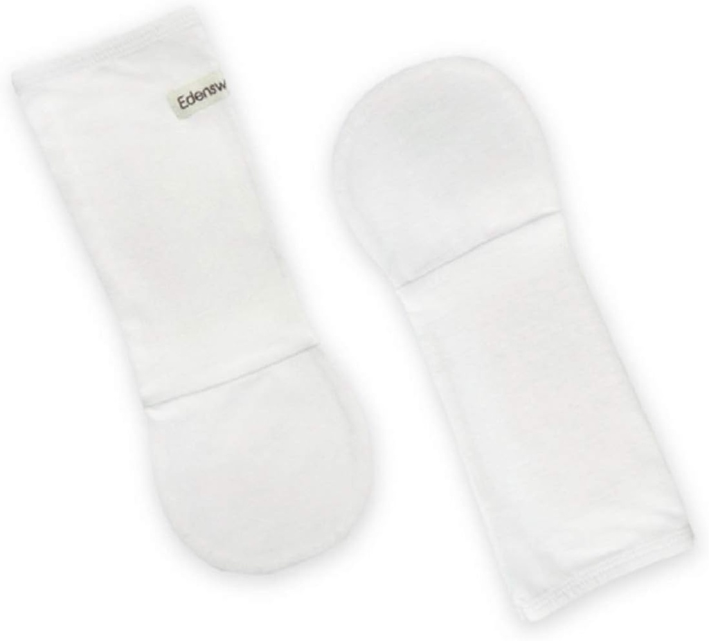 Gants de nouveau-nés et de nouveau-nés infusés par le zinc Pas de mitaines d'égratignure pour l'eczéma - Thérapie par voie humide (24 mois, blanc)