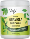 Graviola Poudre de feuille de sourcils - L'origine unique, vert vrai, bio Graviola feuilles en poudre - Sourcils doux séchés et haute puissance avec des antioxydants puissants, vitamines – Pas de sucre, non-OGM, 8 oz