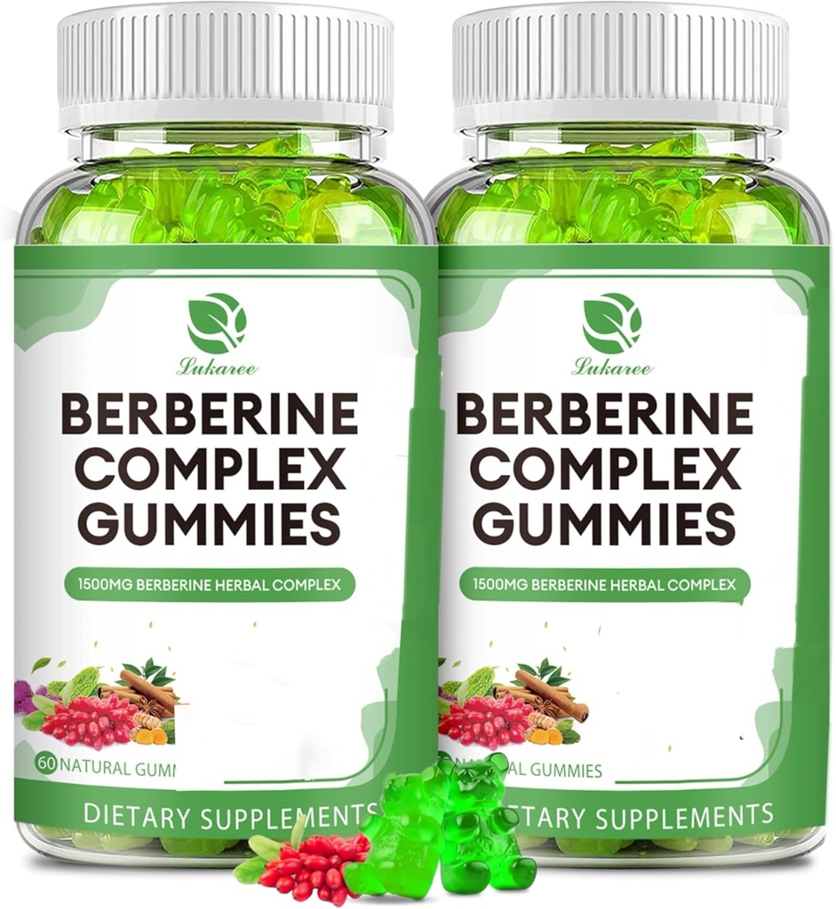 Gummées du complexe berbère - Berbère avec cannelle Ceylan, curcuma, mélône amère de chardon pour la santé immunitaire globale -120 comtes
