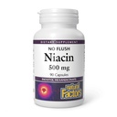 Facteurs naturels Aucun flush Niacine 500 mg, 90 comprimés