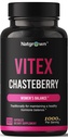 Supplément Natgraved Vitex Chasteberry pour les femmes 1 000 mg - soutient l'équilibre hormonal et la fertilité - Agnus Castus Chaste Tree Vitex Berry Capsules d'extrait de fruits - 120 Ct