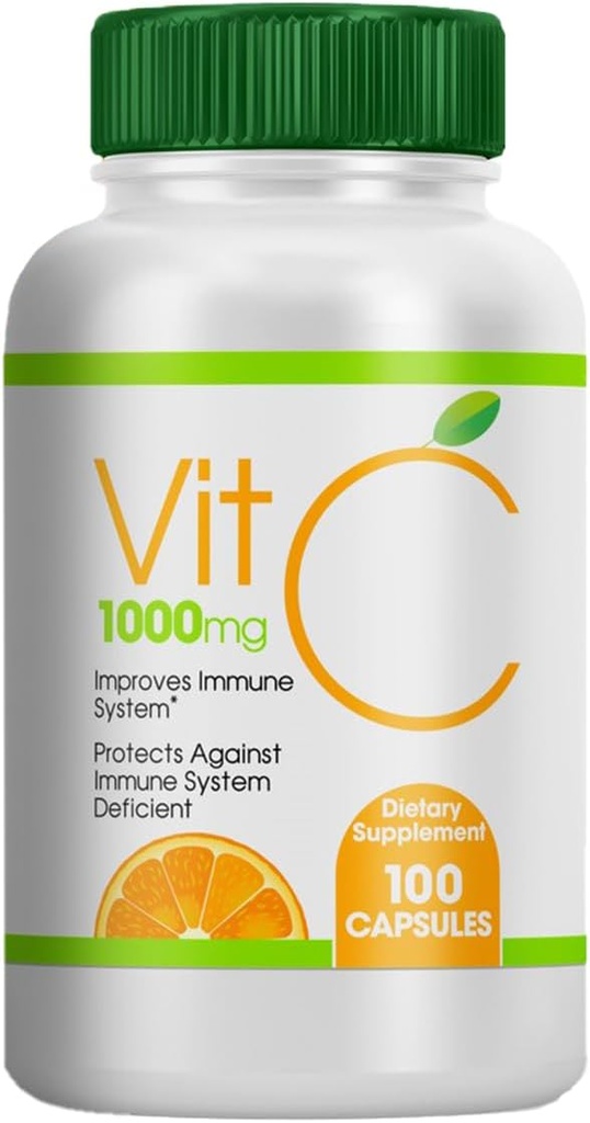 Generic Vitamin C 1000mg, 100 Capsules, Dietary Supplement Capsules