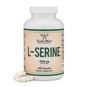 Capsules L-Serine (Troisième partie testée) - 2 000 mg de portions utilisées dans l'étude clinique, 180 Nombre, 500 mg par gélule (acide amino sériné pour la production de sérotonine et le soutien du cerveau) par Double Wood