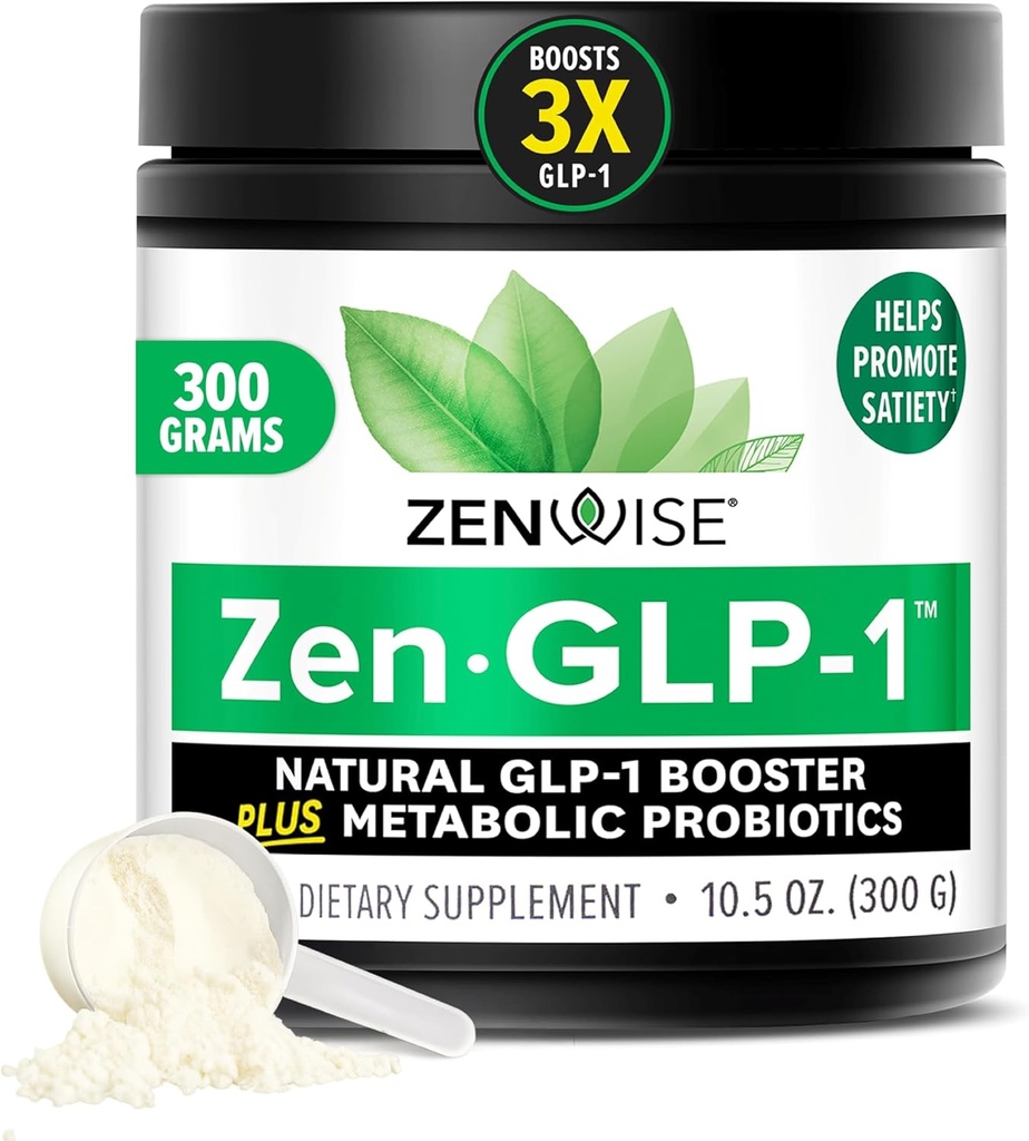 Zenwise Health ZenGLP-1, GLP-1 naturel avec des probiotiques métaboliques pour aider à lutter contre la faim et les rages et soutenir la santé digestive - GLP-1 Supplément soutien pour les femmes et les hommes - service de 30 jours