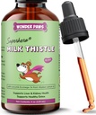 Wonder Paws Thistle de lait, soutien du foie pour les chiens, soutient la fonction rénale pour les animaux de compagnie, détox, soutien hépatique, avec l'huile de saumon sauvage de l'Alaska & Curcumin, Omega 3 EPA & DHA (4 Oz)