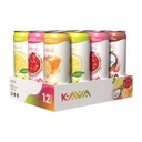 MITRA-9 Boissons botaniques - Paquet de variétés de saveur de kava avec extrait de racine de kava - Enhancer d'humeur - Basé sur des plantes - favorise le calme et la clarté naturelles (12 Fl. Oz) (12)