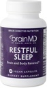 Dr. Amen brainMD Sommeil reposé - 60 Capsules - Favorise la relaxation et le calme, Contient de la mélatonine, Valérien, GABA et Magnésium, Non-Habit Forming - Sans gluten - 15 portions