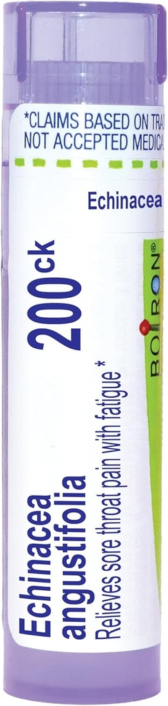 Boiron Echinacea Purpurea 200Ck pour douleurs à la gorge avec fatigue - 80 Pellets
