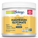 SOLARAY Poudre de glycine de magnésium 350 mg - Poudre de magnésium non aromatisée - Supplément de magnésium pour les os, les muscles et le soutien à la relaxation - Vegan, non OGM, garantie de 60 jours - 50 portions, 6 OZ