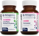 Metagenics Bundle - UltraFlora Women's & HerWellness Estrovera - 30 Count of UltraFlora Women's for Vaginal Health - 30 Tablets of Estrovera for Hot Flashes, Menopause Relief & Night Sweats