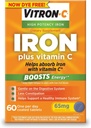Supplément de fer à haute puissance Vitron-C avec vitamine C, boîte de 3 (180 Nombre total)