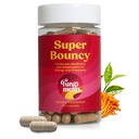 Fungiments Super Bouncy - Supplément Champignons - Cordyceps Champignons, Thé Vert, Ginseng - Énergie et Focus (60 Capsules)