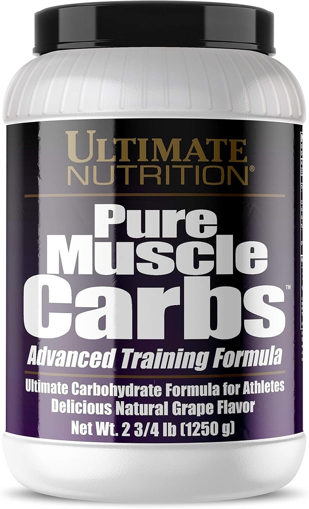 Alimentation Ultime Carbes musculaires purs - Poudre complexe d'hydrate de carbone pour l'énergie durable - Pas de gras, Pas de cholestérol -Calorie pour les gains musculaires et les athlètes, raisin, 2,75 livres