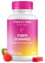 Gommies de fibre prénatale pour femmes - 3g Inuline prébiotique de la racine de chicorée - Adoucisseurs naturels de la grossesse et du tabouret postpartum pour la constipation et la santé digestive - 60 éponges de fibre végétalienne