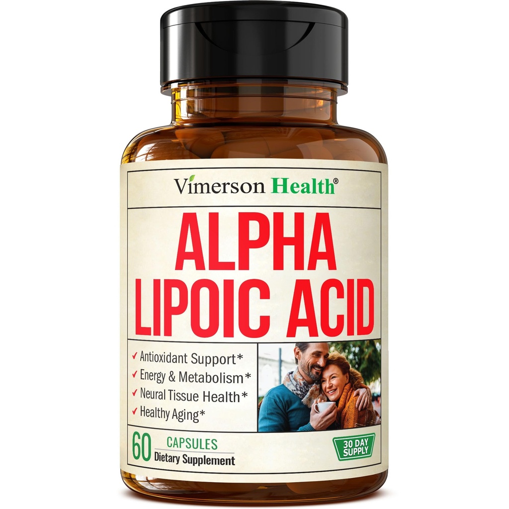 Acide alpha lipoïque – supplément ALA de 650mg pour la santé nerveuse et cérébrale, le soutien antioxydant et l'aide au vieillissement en santé – végétalien et non-OGM – plus fort que l'acide alpha lipoïque 600mg – 60 capsules