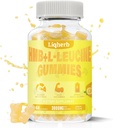 HMB et Leucine Gummies, avec 3000mg HMB et L-Leucine Supplément pour la récupération musculaire, la masse musculaire et d'améliorer l'endurance, pour les hommes et les femmes, non OGM, végétalien, sans gluten, Lemon Flavor, 120 Gummies
