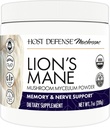 Host Defense Lion's Mane Powder - Supplément de soutien à la santé cérébrale - Supplément de champignons pour soutenir la fonction focus et mémoire - Supplément de soutien immunitaire et nerveux - 7 oz (133 portions)*