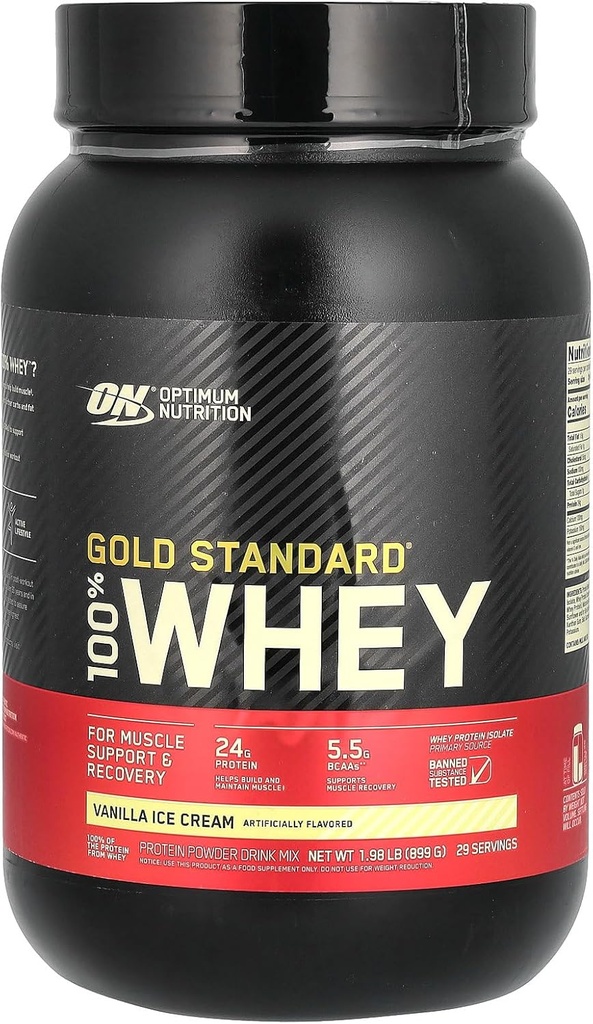 Optimum Nutrition Gold Standard Whey Vanilla Ice Cream - 2.07 lbs