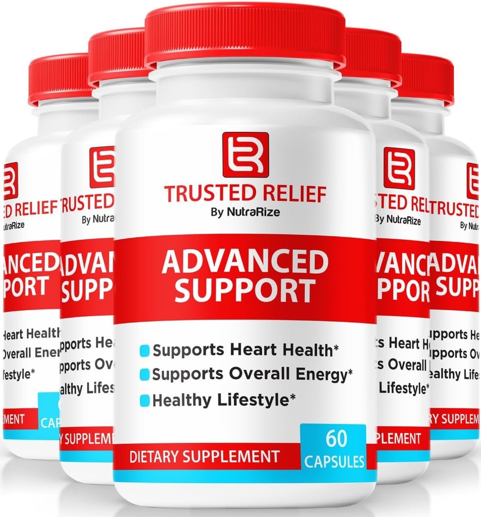 (5 Pack) Trusted Relief Capsules, Official TrustedRelief Complete Support Pills, All Natural Formula for Stable Levels & Healthy Circulation, Premium Supplement Reviews (300 Capsules)