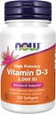 Les aliments maintenant Les aliments Vitamine D-3, 50 mcg (2 000 UI), 120 Softgels, 3 Pack