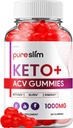 Pure Slim Keto ACV Gummies - Formule avancée PureSlim Keto Plus ACV Gummies Apple Cider Vinegar Pure Slim ACV Gummies Dietary Supplément Avis Hommes Femmes (60 Gummies)