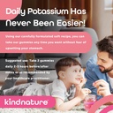 KINDNATURE Gommies de potassium et de magnésium pour les adultes et les enfants - Supplément de potassium 500mg et 1000mg Citrate de magnésium et 400mg Glycinat de magnésium Gummies à croquer