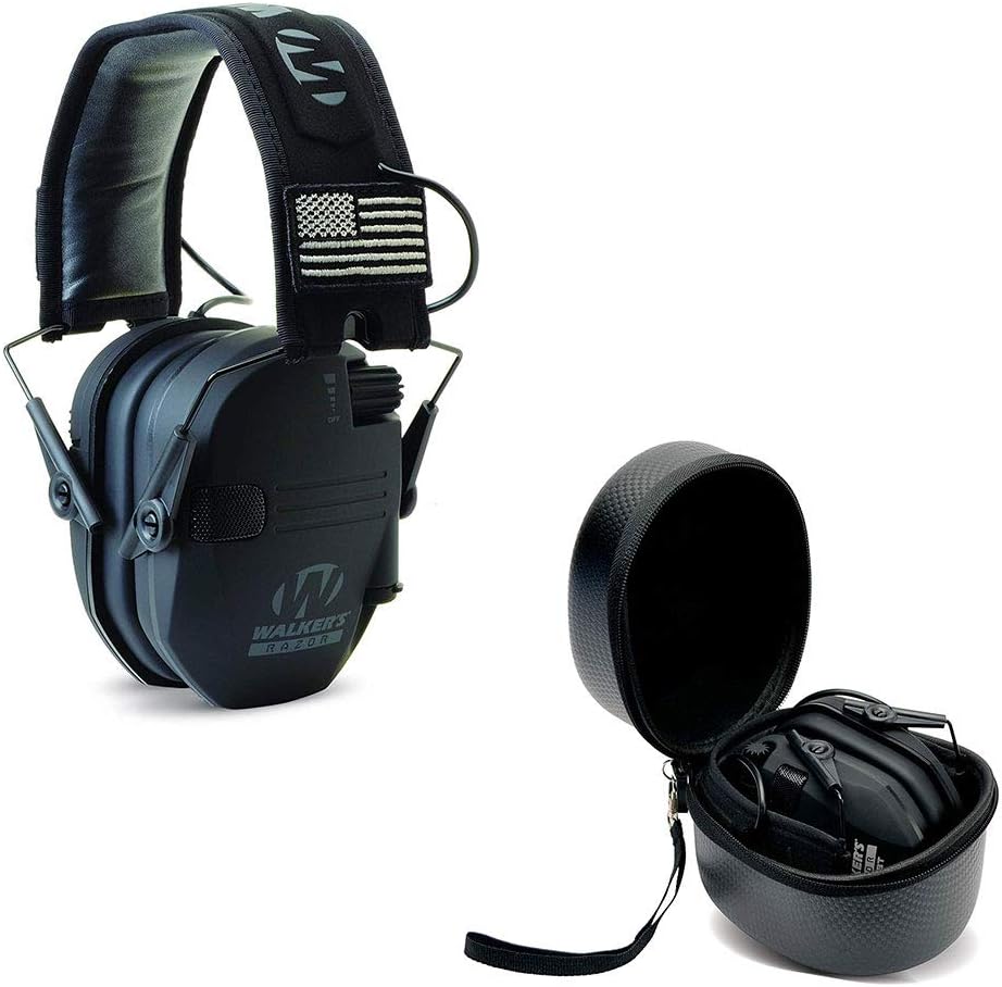 Razor de Walker Slim Electronic Shooting Protection auditive Muff (amplification sonore et suppression) avec étui de protection