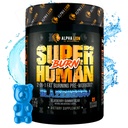 ALPHA LION Superhumain Burn – 2 en 1 Métabolisme Booster avant l'entraînement et Thermogénique Fat Burner pour les hommes – Suppresseur d'appétit et supplément de perte de poids (21 portions, Blue Gummy Bear Flavor)