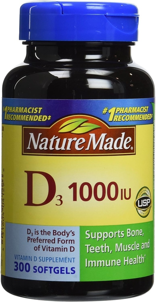 Vitamine D3 1000 UI, 300 comprimés