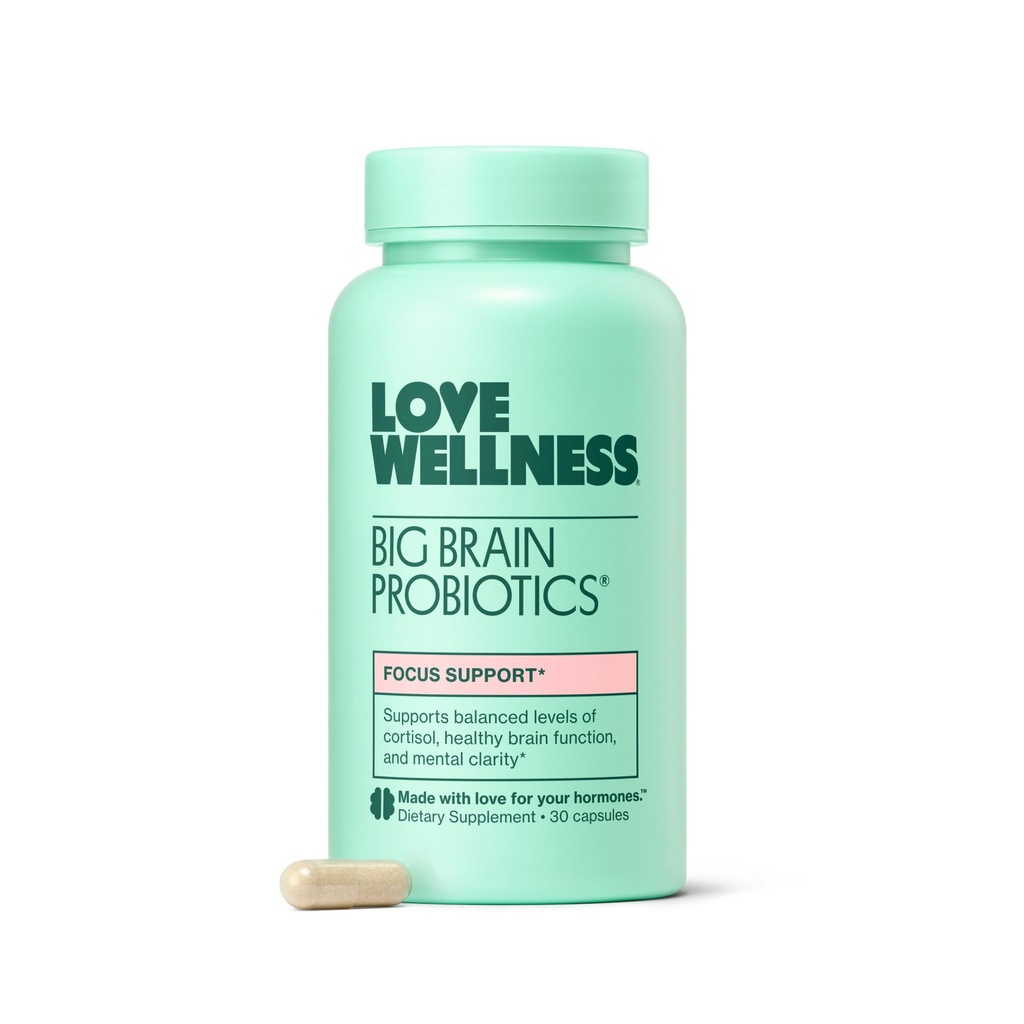 Love Wellness Big Brain Probiotics (en anglais seulement) Nootropics Cerveau Support Suppléments pour mémoire et focus (en anglais seulement) Promote la clarté mentale et l'humeur (en anglais seulement) Bio Reishi, Chaga et Lions Mane (en anglais seulement) 30 Comte