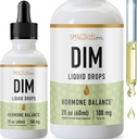 DIM Liquid Drops Supplement 100mg pour l'équilibre œstrogène pour les femmes et les hommes