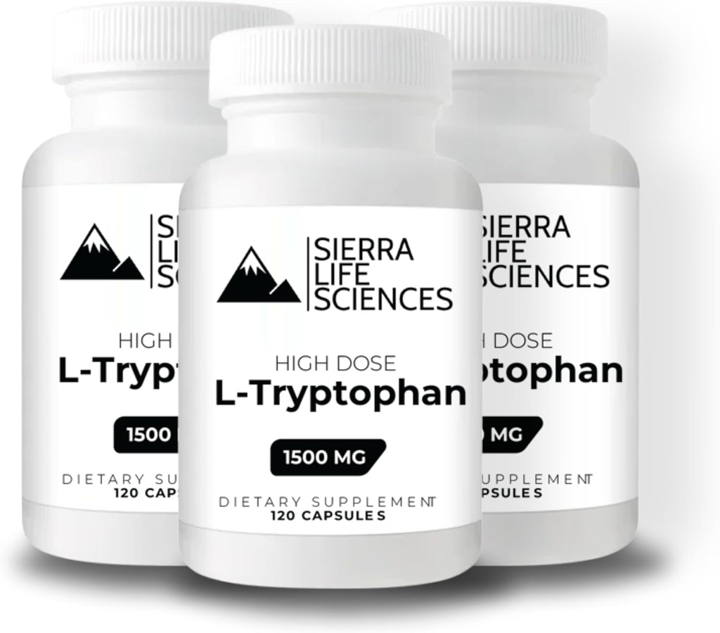 1500mg L-Tryptophane à haute dose Max dans des capsules faciles à avaler.
