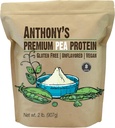 Anthony's Premium Pea Protein, 2 lb, base végétale, sans gluten, sans saveur, végétalien, kéto, fait de pois