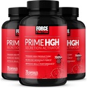 FACTEUR DE FORCE Prime HGH Secretion Activator, 3-Pack, supplément HGH pour les hommes ayant étudié cliniquement AlphaSize pour aider à déclencher la production HGH, augmenter la force d'entraînement, et améliorer le rendement, 225 Compte