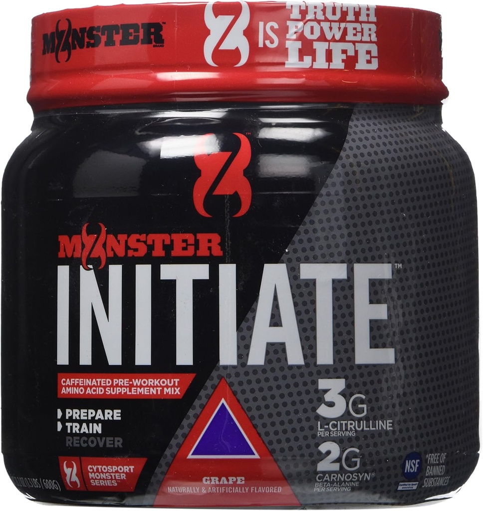 Cytosport Monster initie la boisson nutritionnelle, la poudre de pré-entraînement, le raisin aromatisé, 600 Gram (30 portions)