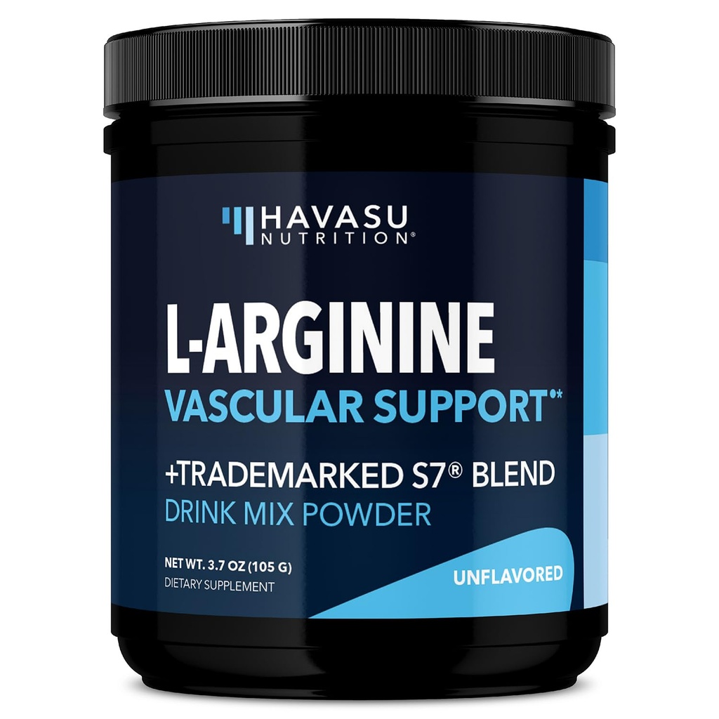 Poudre L-Arginine - Supplément à l'oxyde nitrique pour les hommes et les femmes avec L-Citrulline et racine de betterave - Soutien avant et après l'entraînement pour l'endurance et la récupération - Approvisionnement non aromatisé, 1 mois (30 scoops)