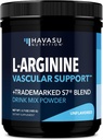 Poudre L-Arginine - Supplément à l'oxyde nitrique pour les hommes et les femmes avec L-Citrulline et racine de betterave - Soutien avant et après l'entraînement pour l'endurance et la récupération - Approvisionnement non aromatisé, 1 mois (30 scoops)