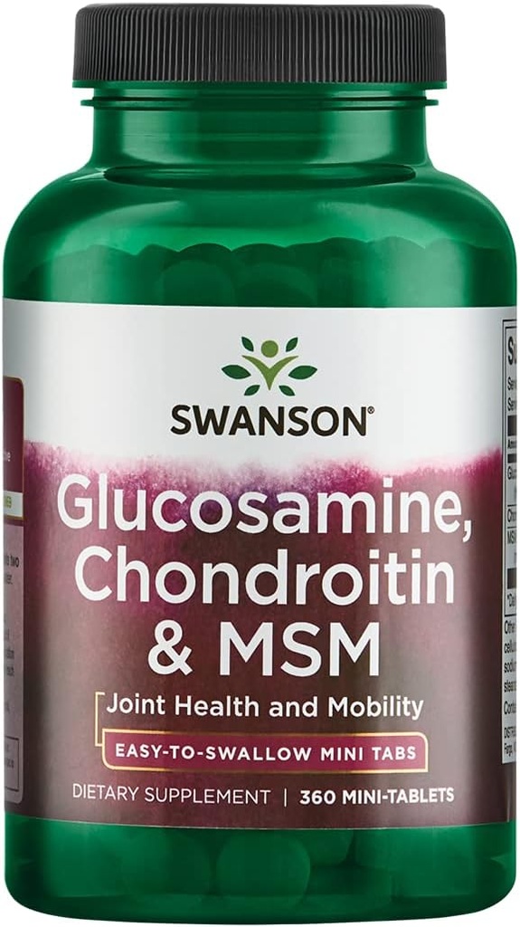 Mini-Tabs Glucosamine, Chondritine et Msm 750/600/300 mg 360 Mini-Tabs