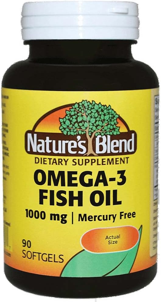 Nature's Blend Omega-3 1000mg - 90 Softgels, Pack of 2