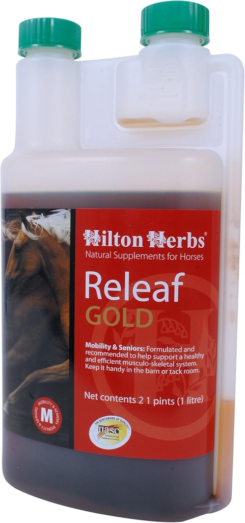 Hilton Herbs Releaf Gold Herbal Mobility Supplément pour chevaux, bouteille 2.1pt