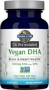 Garden of Life Omega 3 Vegan DHA Supplements Dr. Formulated Vegan DHA, 400mg DHA & 90mg DPA in Triglyceride Form from a Single Source, Omega 3 Supplement for Women's and Men's Health, 30 Softgels