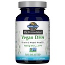 Jardin de la vie Omega 3 Vegan DHA Suppléments Dr. Formulé Vegan DHA, 400mg DHA et 90mg DPA en forme de triglycéride à partir d'une seule source, Omega 3 Supplément pour la santé des femmes et des hommes, 30 Softgels