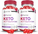Laboratoires justifiés (2 Pack Premier Keto ACV Gummies Premier Keto Gummies Advanced 1000MG vinaigre de cidre de pomme formulé avec le jus de betterave grenade poudre B12 végétalien non OGM 120 Gummys