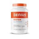 Genius Protein Powder, Vanille - Dual Protein Blend with Improved Whey Isolate & Natural Egg White for Lean Muscle Building for Men & Women - Pré et après l'entraînement d'herbe repas de remplacement Shake