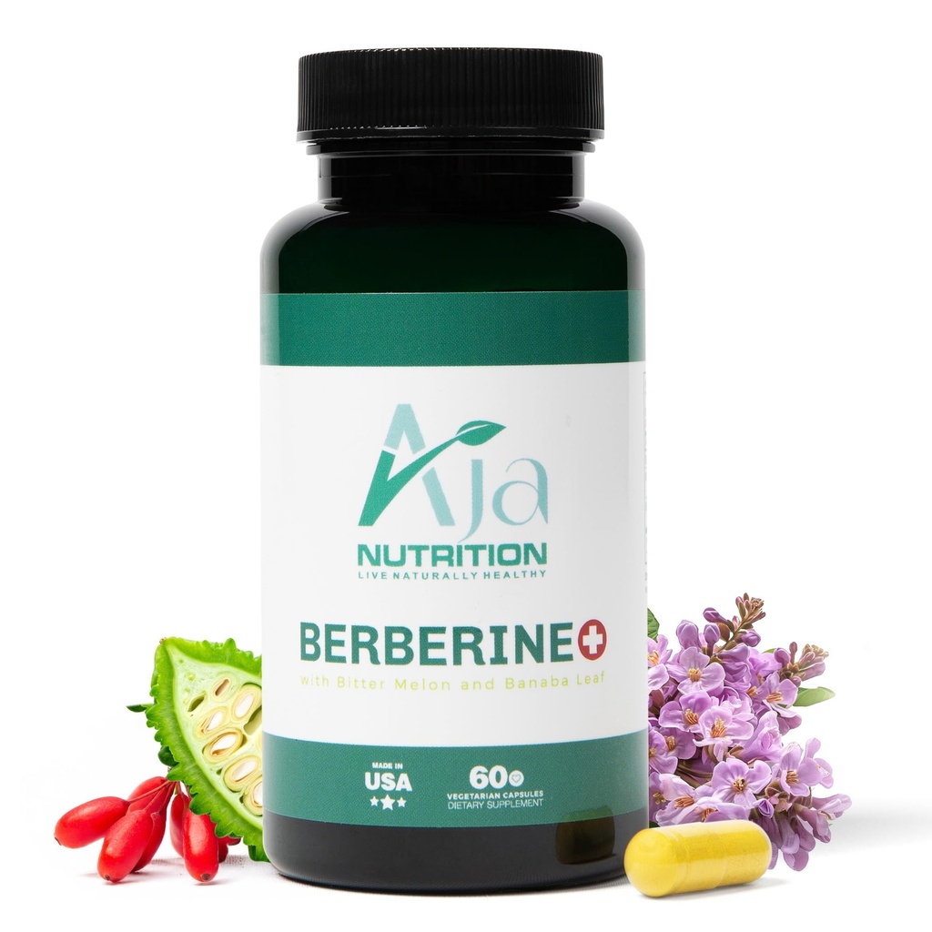 Berberine Plus – Supplément de soutien métabolique triple action avec HCl Berberine 500mg, Bitter Melon & Banaba Leaf – 1250mg Actifs à base de plantes – Soutien énergétique et digestif – 60 Capsules Vegan